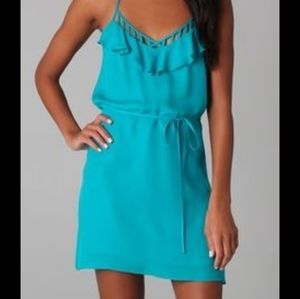 NWT Rebecca Minkoff turquiose silk summer dress size 6